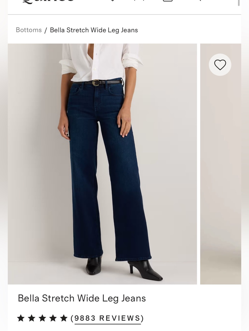 Quince Bella Stretch Wide Leg Jeans